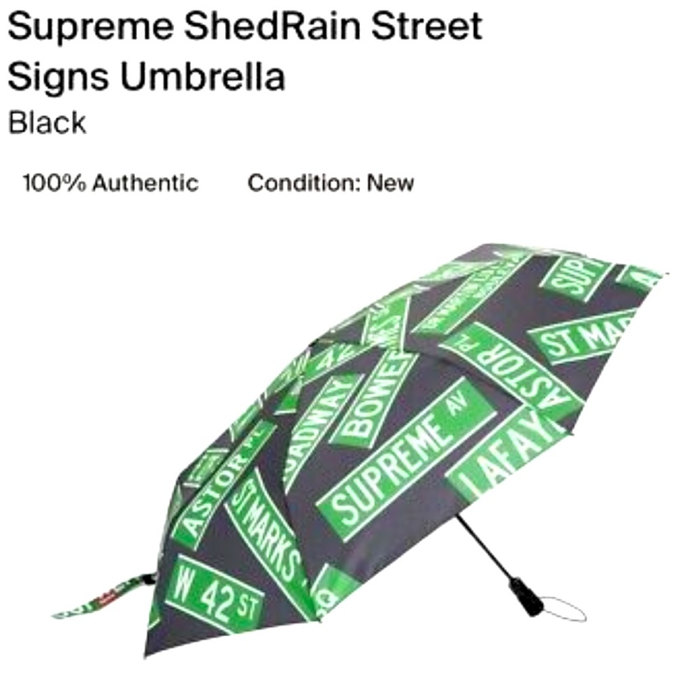 Supreme shed rain street sign umbrella
